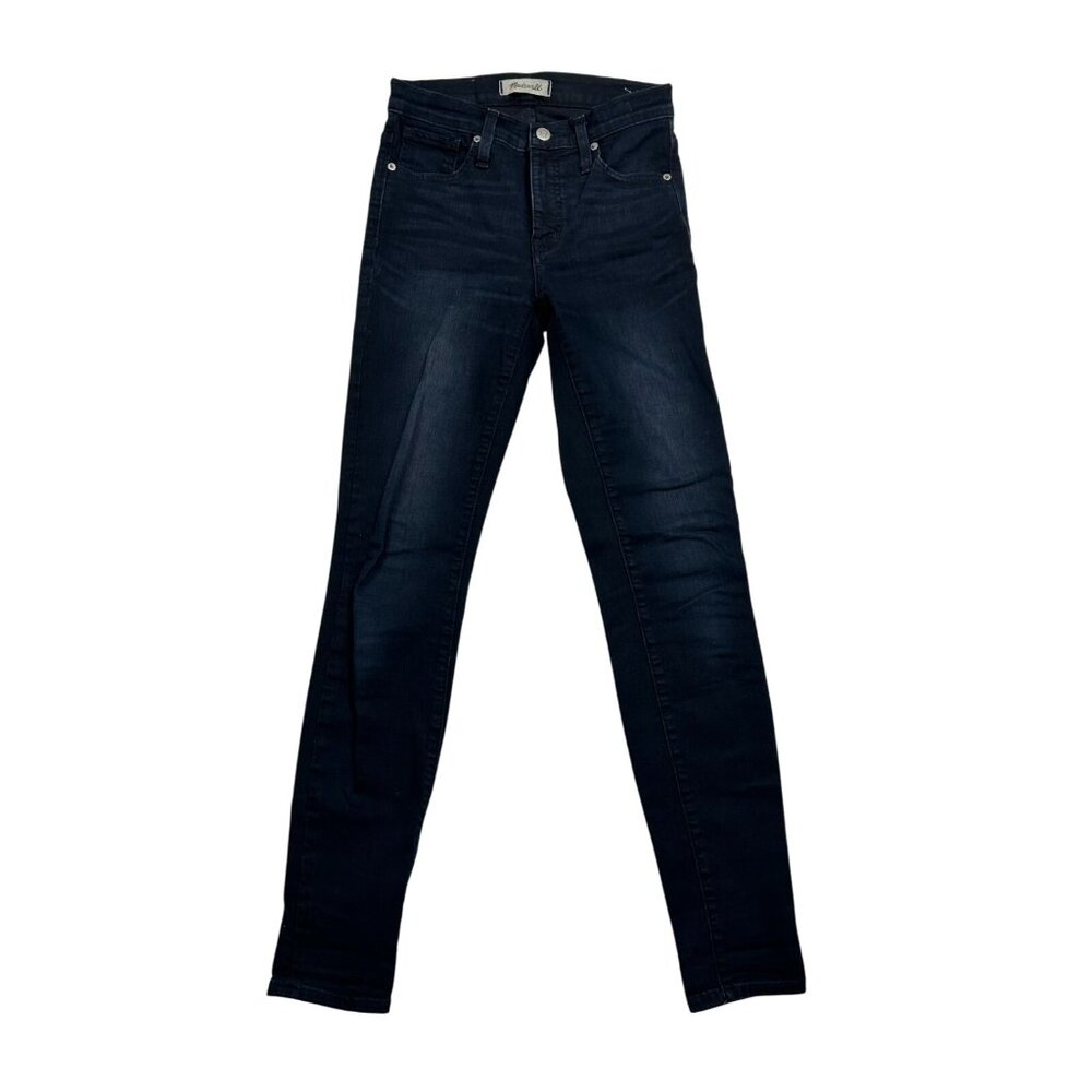 Madewell Jeans Women Size 25 Inseam 28"  9" High Rise Skinny Stretch Dark Wash